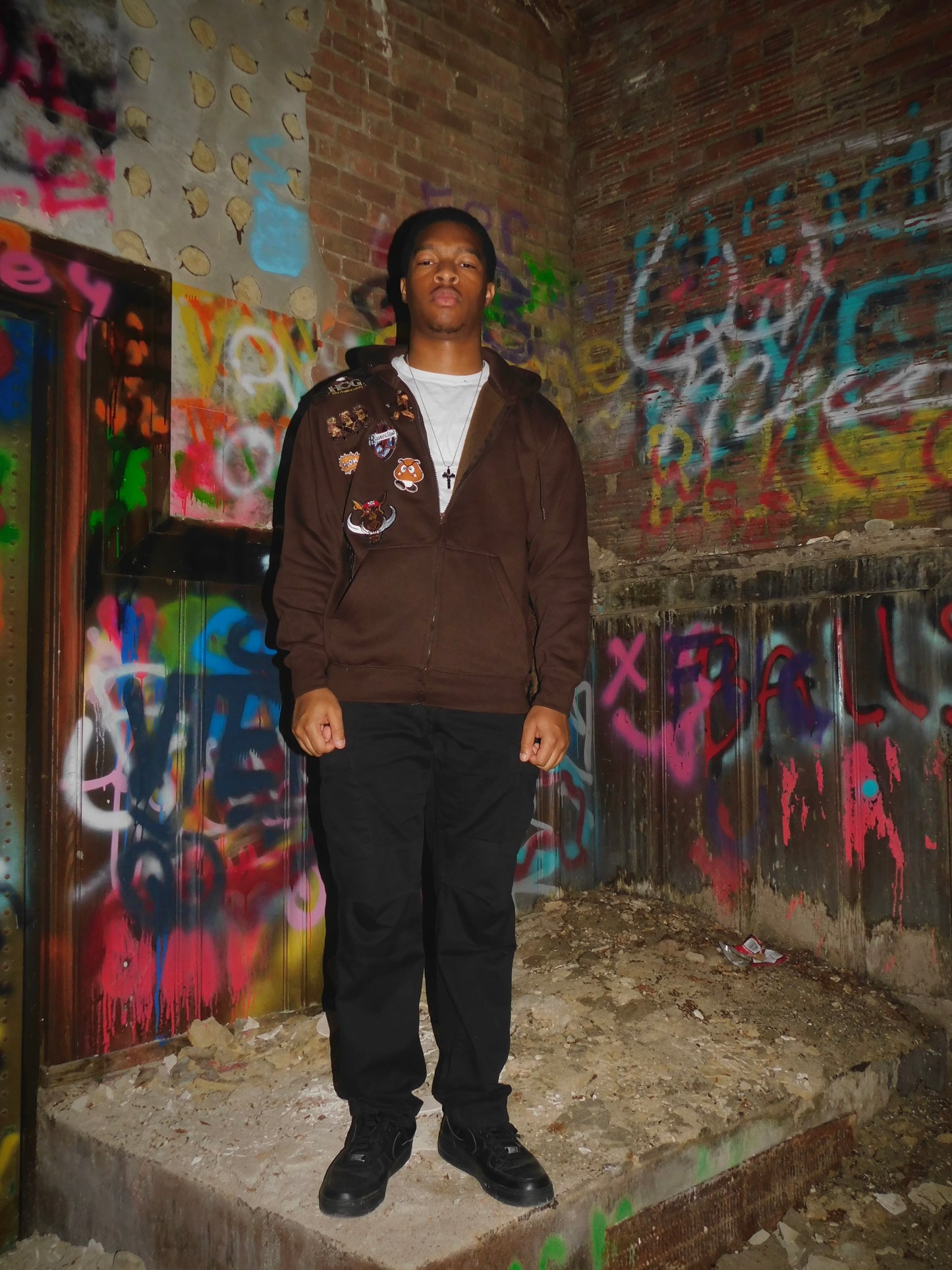 Brown Burnout Hoodie