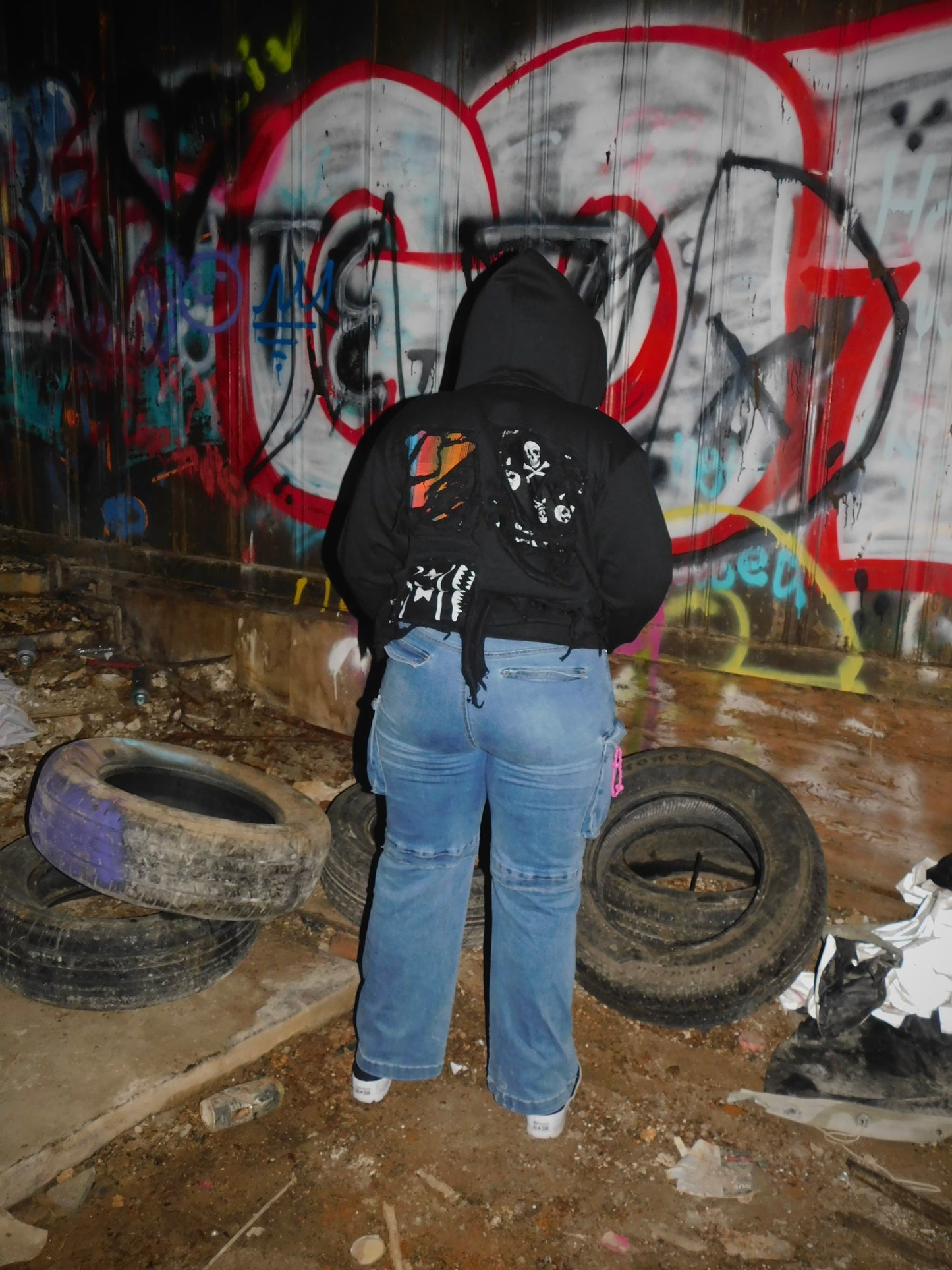 Black Burnout Hoodie