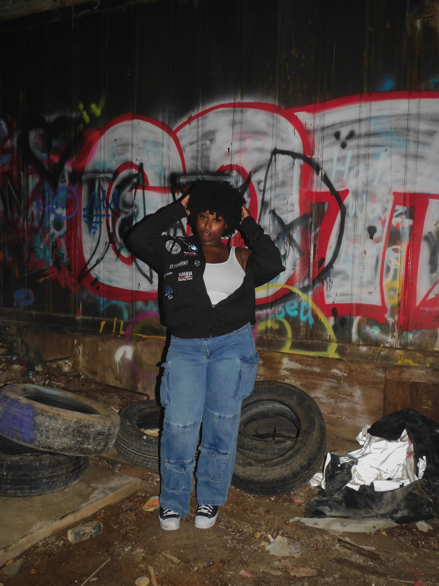 Black Burnout Hoodie