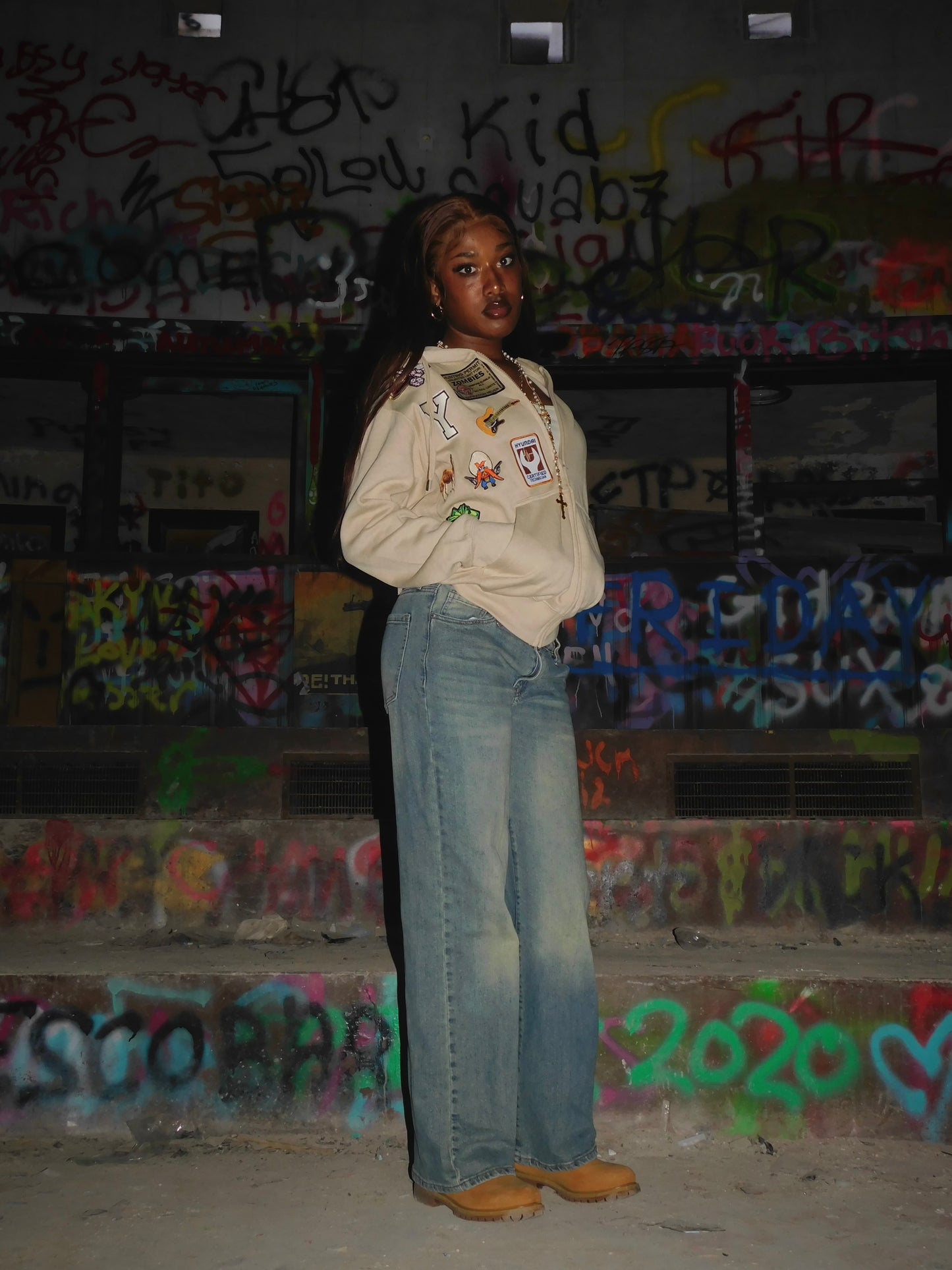 Tan Burnout Hoodie