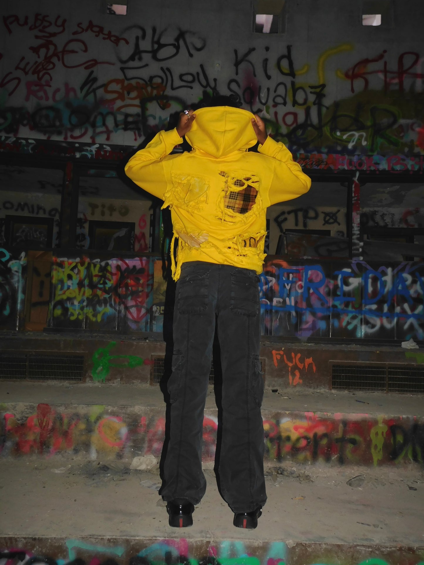 Yellow Burnout Hoodie