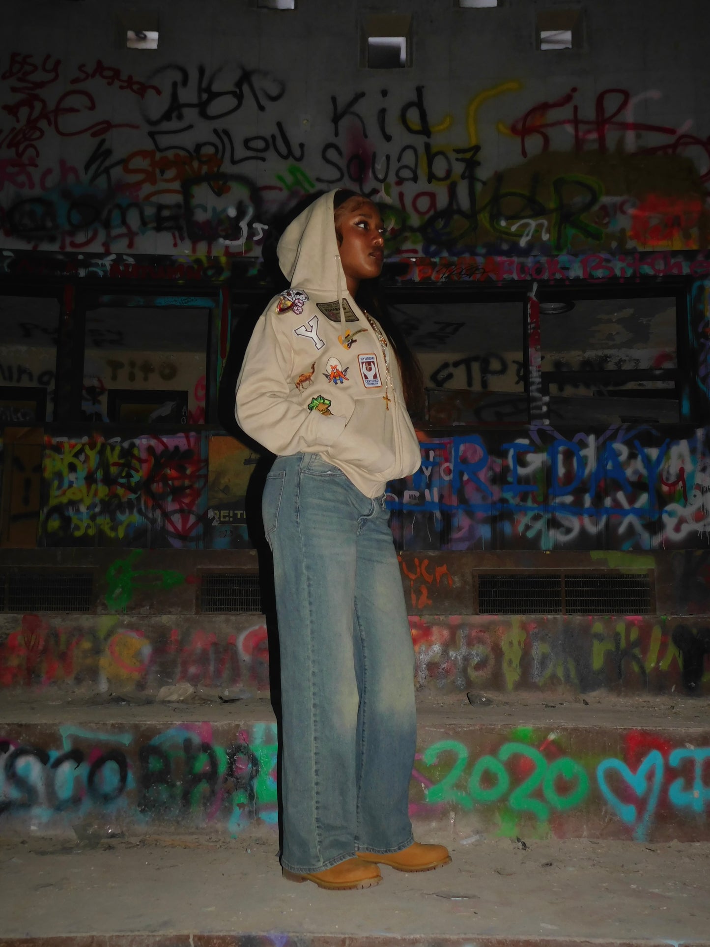 Tan Burnout Hoodie