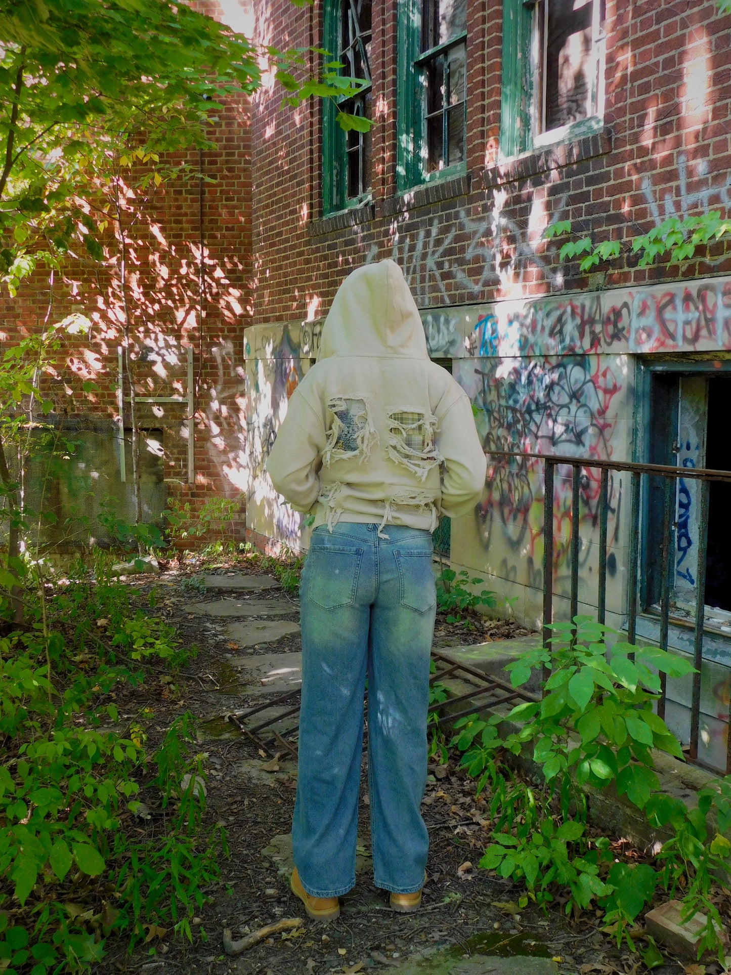 Tan Burnout Hoodie