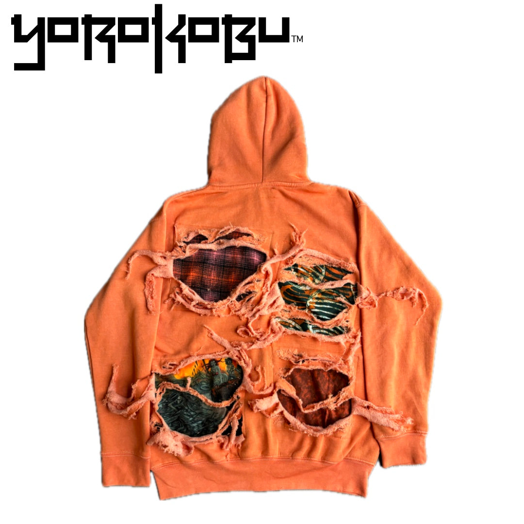 Orange Burnout Hoodie
