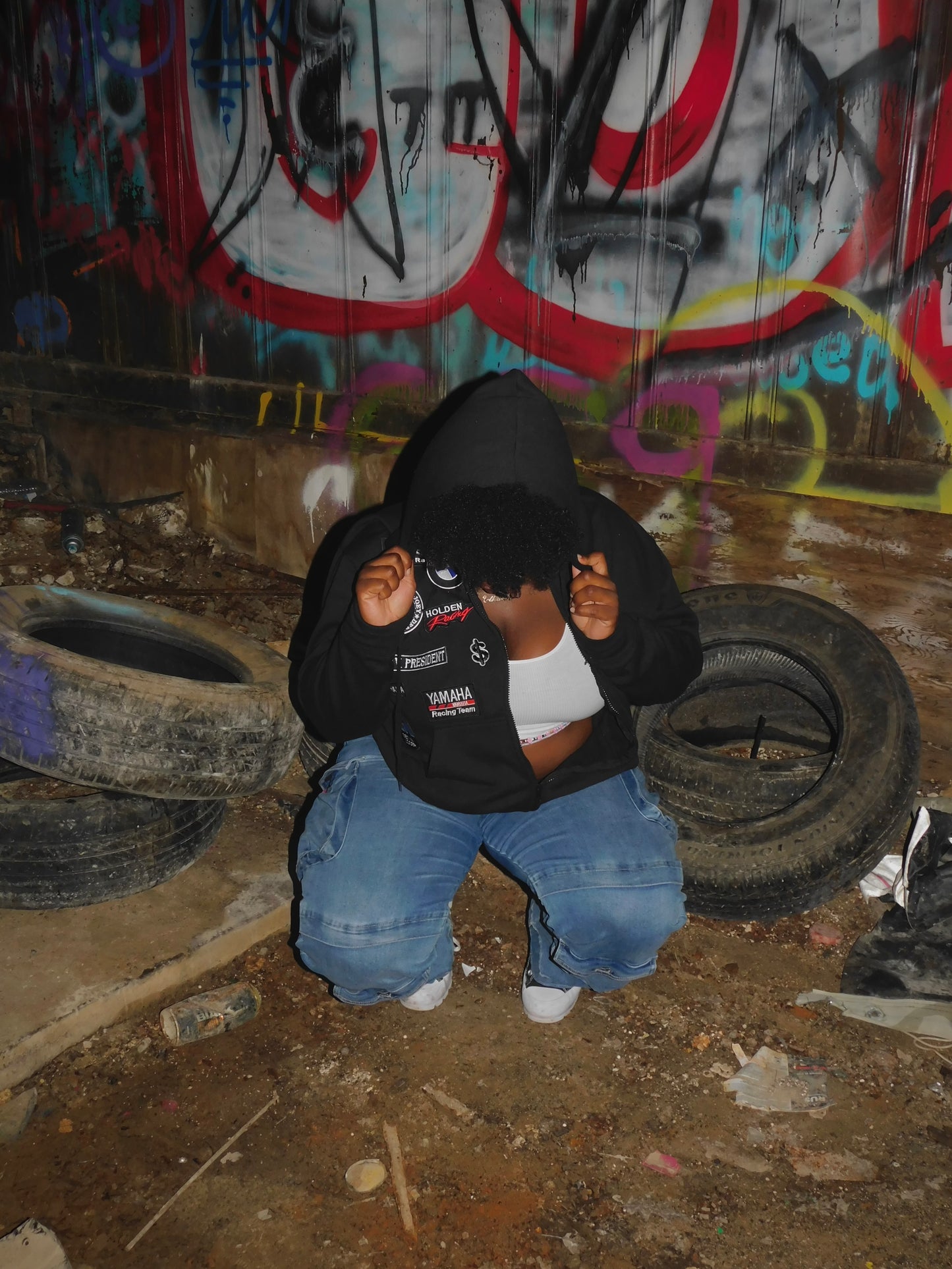 Black Burnout Hoodie