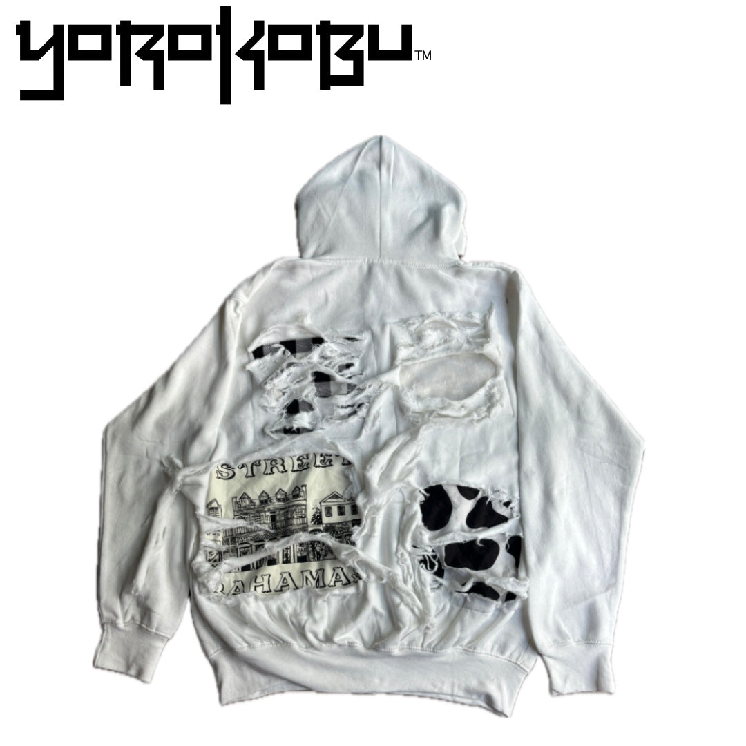 White Burnout hoodie