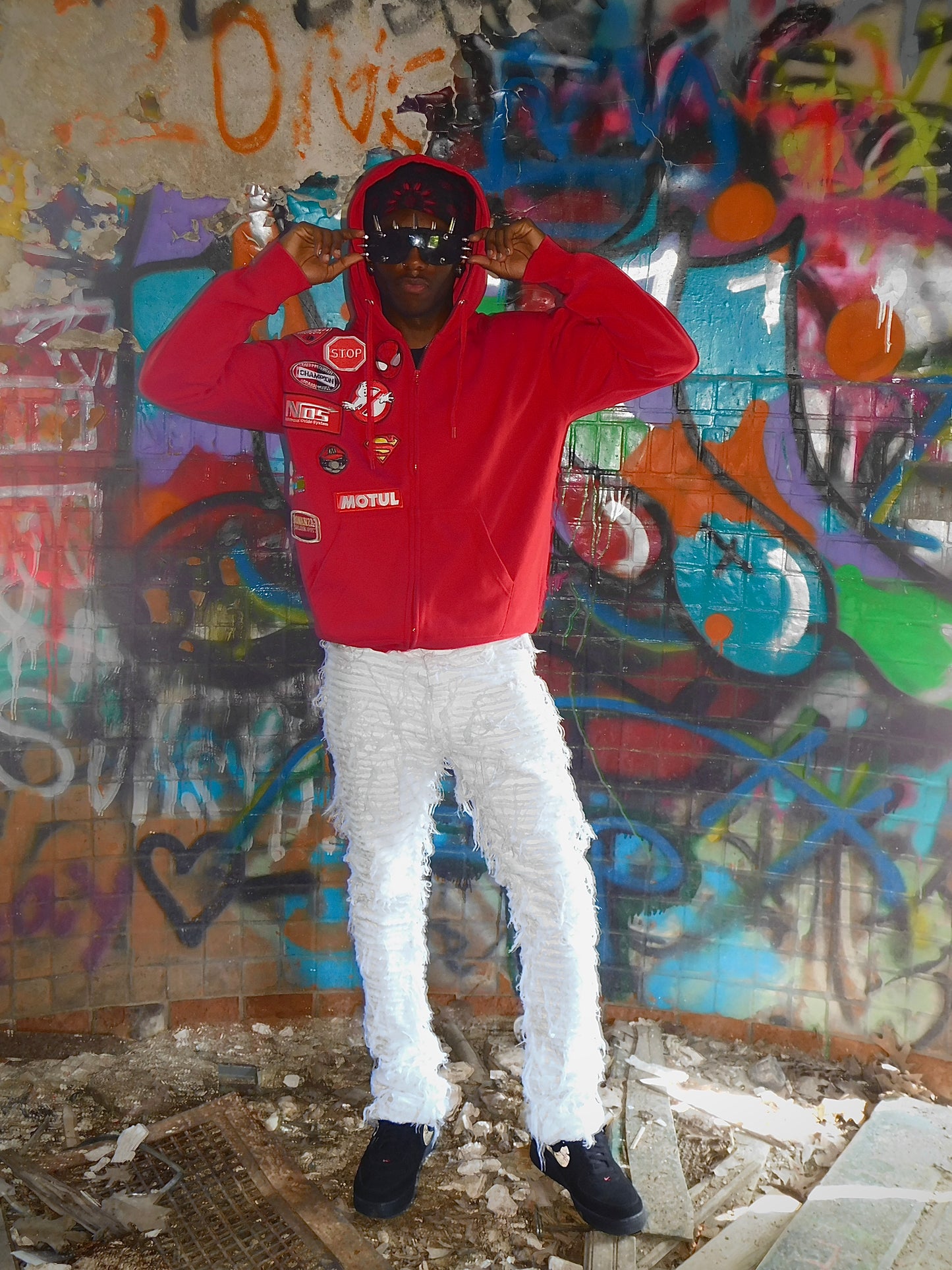 Red Burnout Hoodie