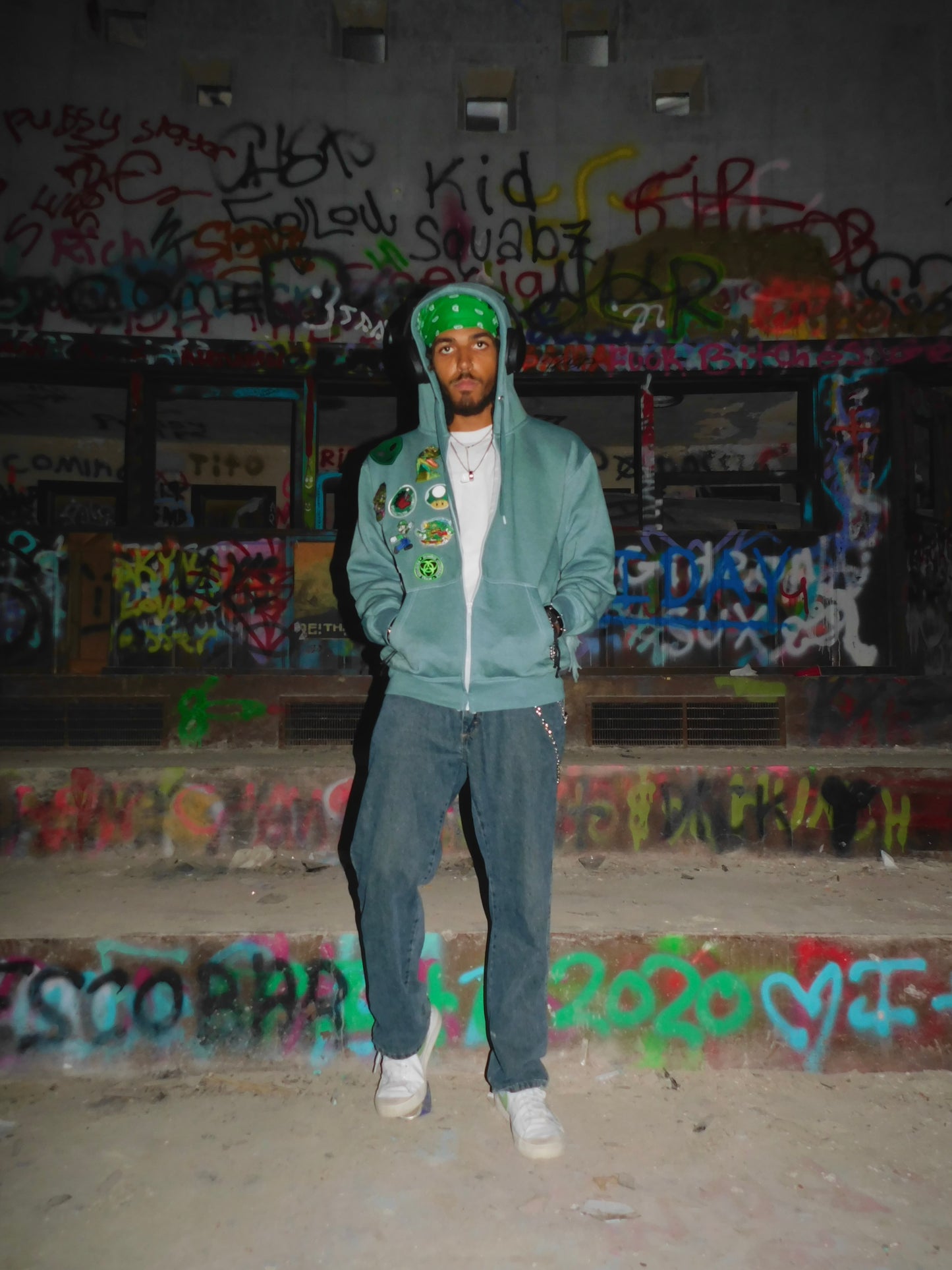 Green Burnout Hoodie