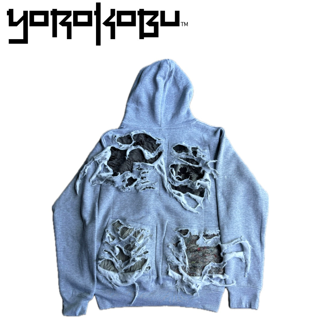 Gray Burnout Hoodie