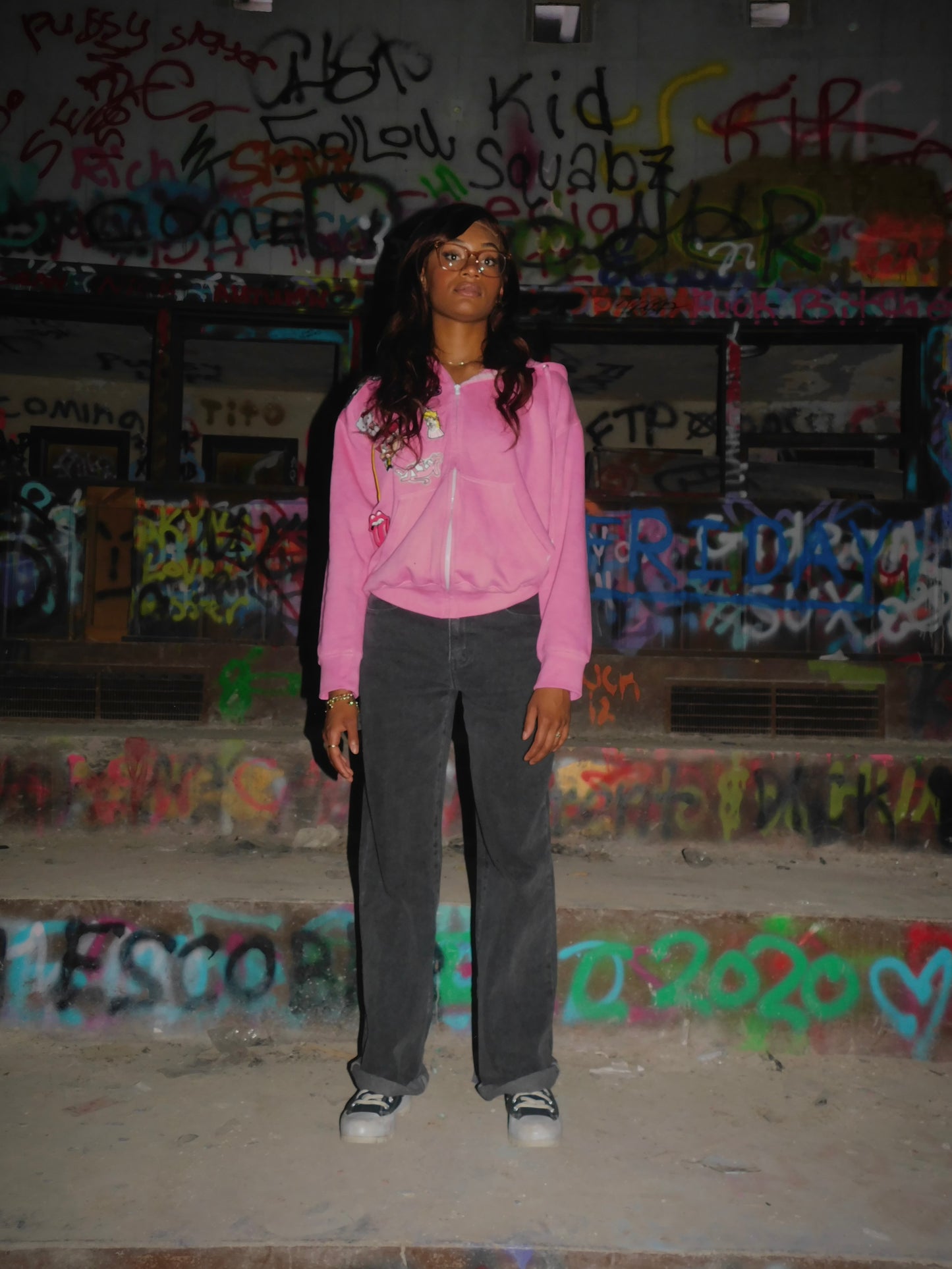 Pink Burnout Hoodie