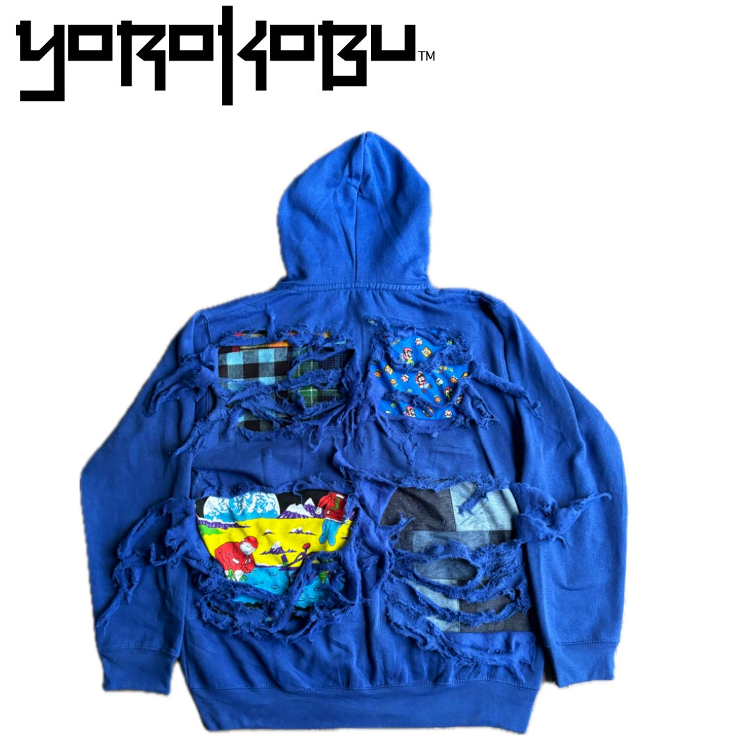 Blue Burnout Hoodie