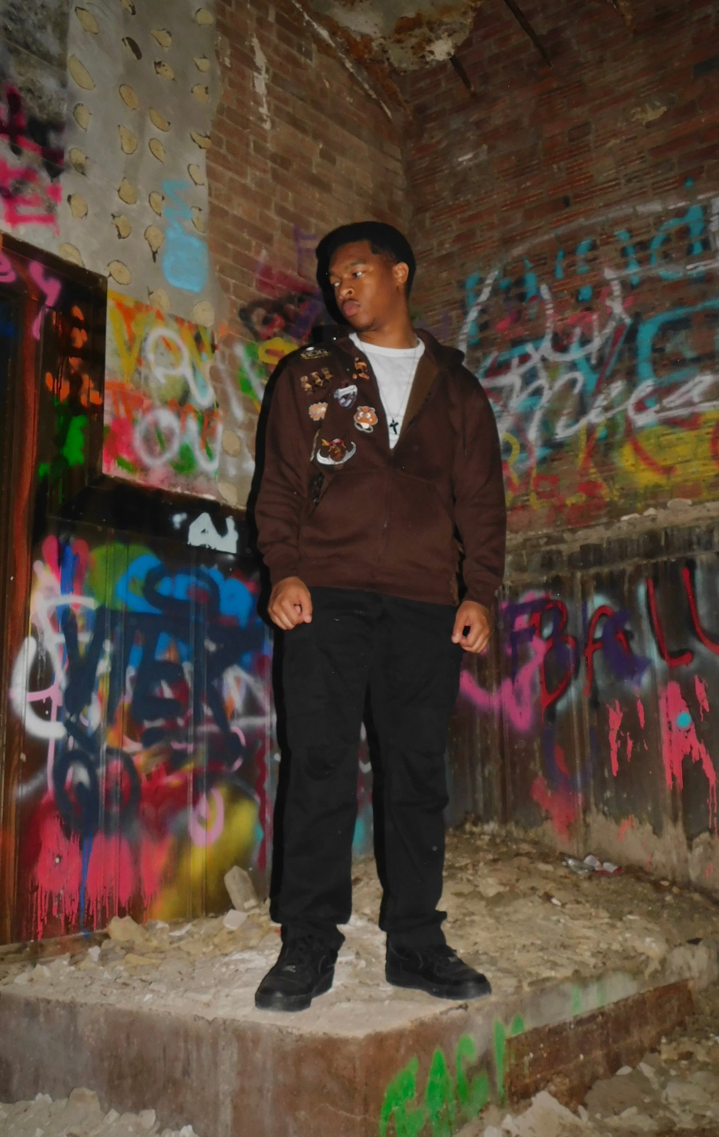 Brown Burnout Hoodie