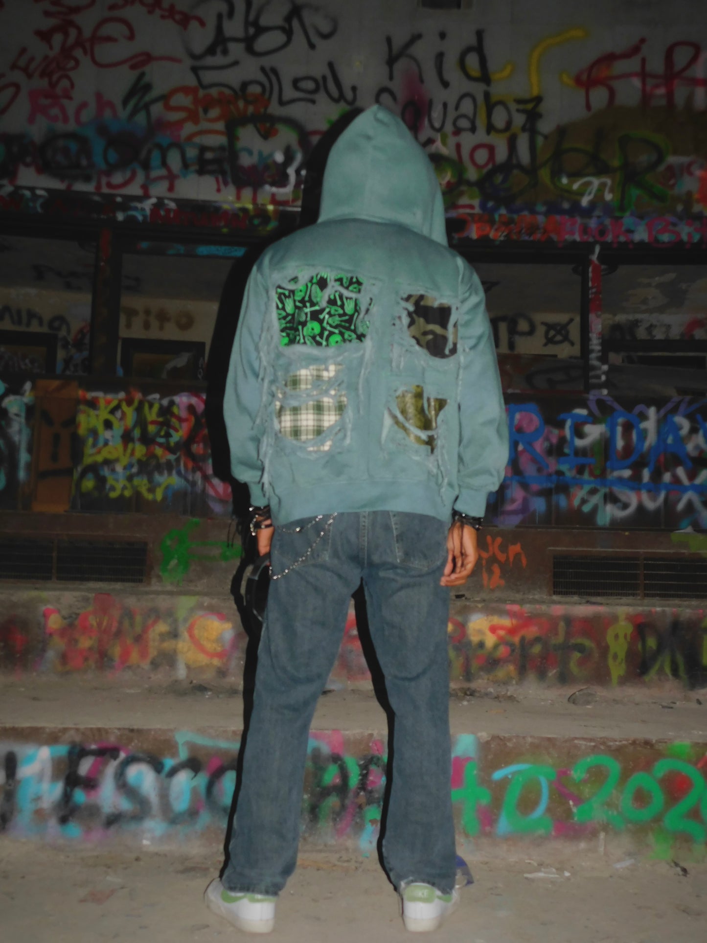 Green Burnout Hoodie